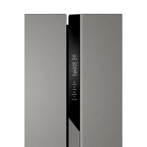 527L Fridge No Frost Side By Side Door,Triple Inverter (HRF-668SS(KE)- Sunlight Steel